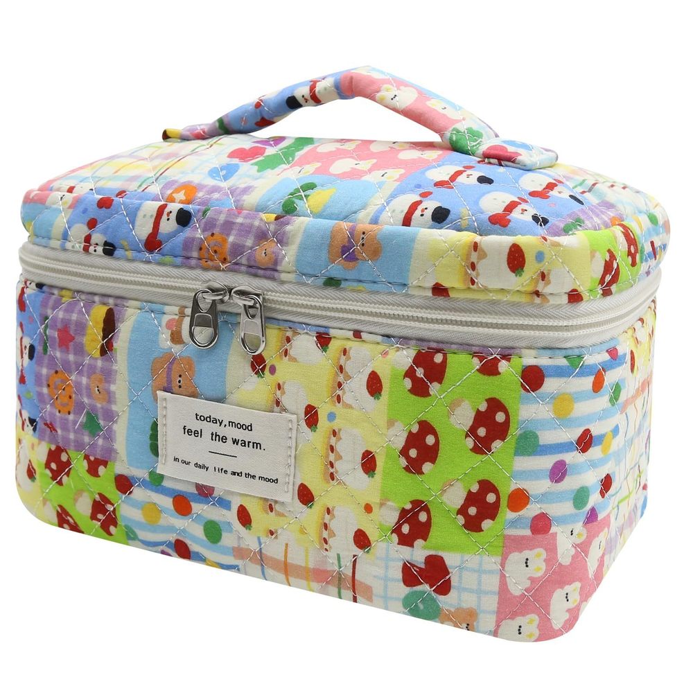 1pc Large Makeup Bag, Cute Cosmetic Bag For Women Girls, Floral Coquette🦛